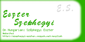eszter szephegyi business card