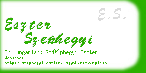 eszter szephegyi business card